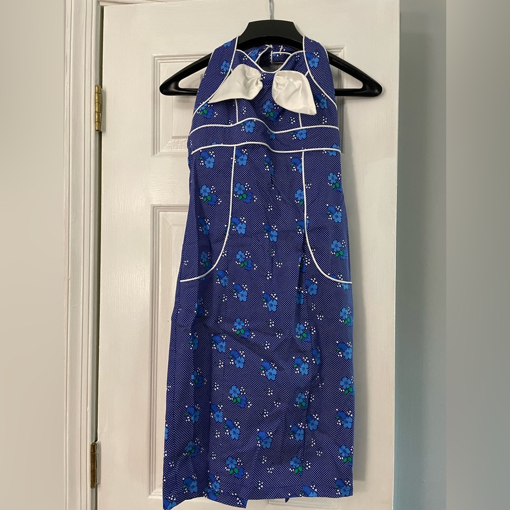 VooDoo Vixen Blue Flower Halter Dress S